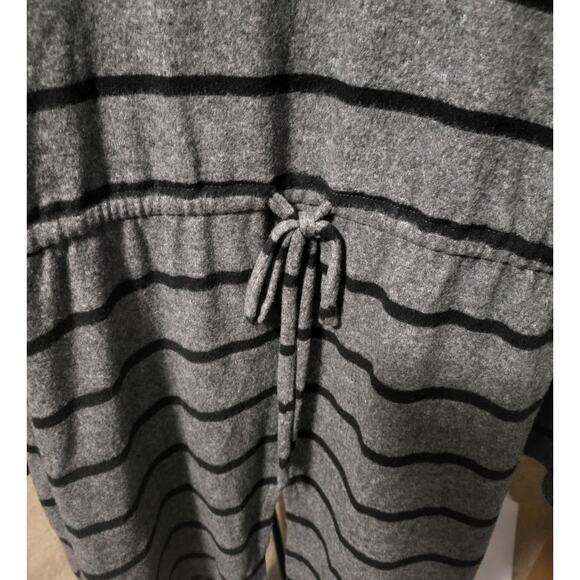 COA Gray and Black Striped Open Front Cardigan/Jacket with Hood - XL - Picture 8 of 10